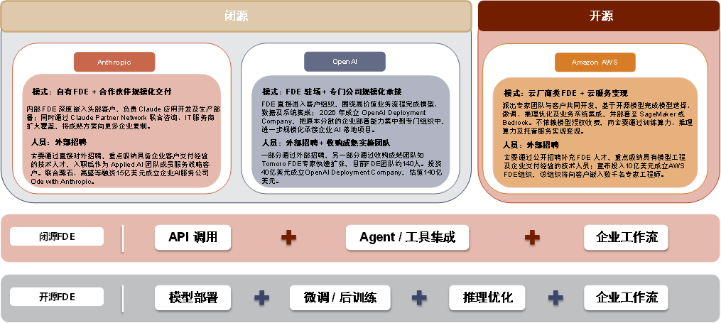 闭源与开源模型FDE模式比较