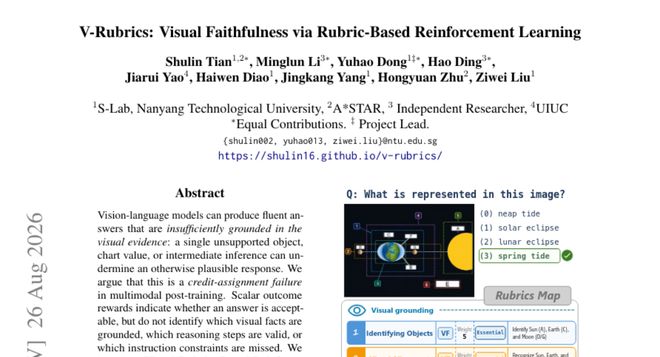 V-Rubrics:当AI看图说话时,如何知道它哪句话在瞎编? V-Rubrics:当AI看图说话时,如何知道它哪句话在瞎编?