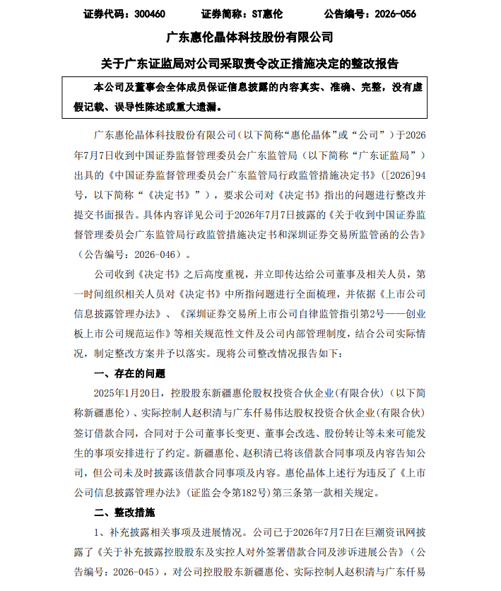 从“借壳”到“对簿公堂”:ST惠伦8000万借款背后的权力游戏