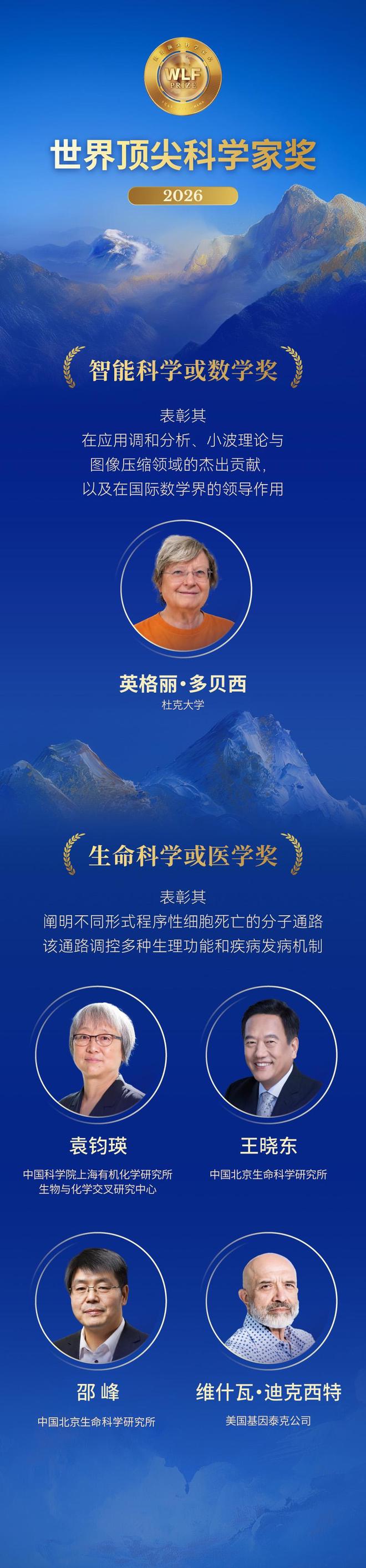 2026顶科协奖在沪揭晓，华人科学家首次获奖