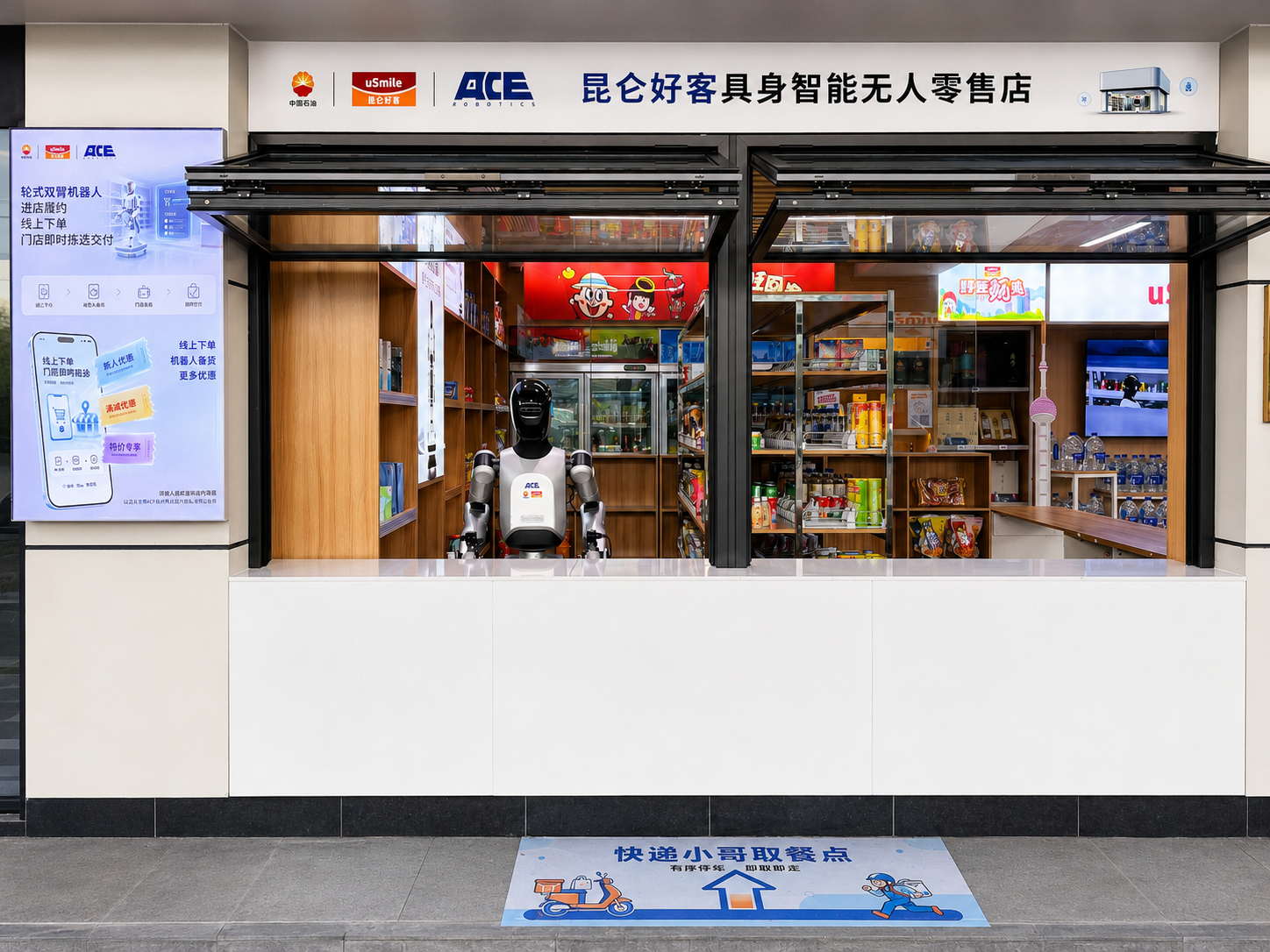 国内首个加油站便利店具身智能机器人项目在沪试运营 国内首个加油站便利店具身智能机器人项目在沪试运营