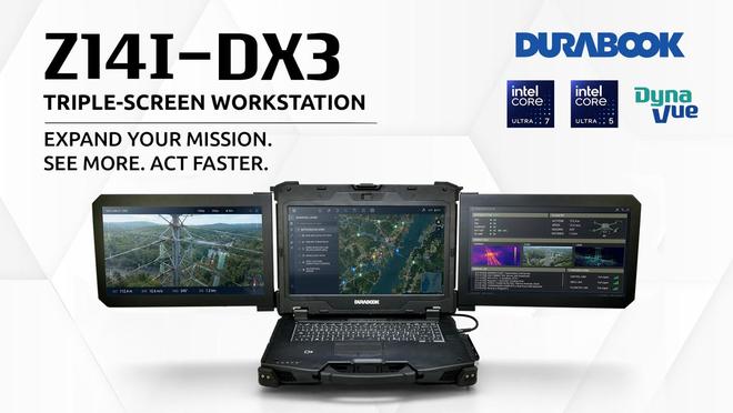 Durabook发布强固型移动工作站Z14I-DX3:原生三屏配置,整机9.8kg Durabook发布强固型移动工作站Z14I-DX3:原生三屏配置,整机9.8kg
