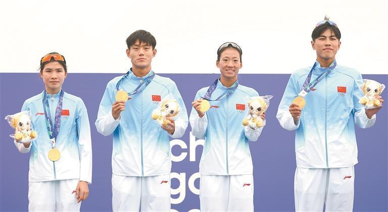 中国队获亚运会铁人三项混合接力冠军 中国队获亚运会铁人三项混合接力冠军