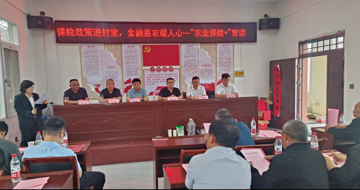 人保财险涡阳支公司：保险政策进村室 金融惠农暖人心——“农业保险＋”走进涡阳县临湖镇李庄村