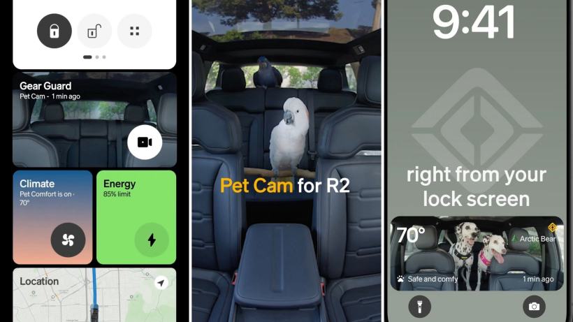 Rivian 为 R2 车型推送 10 月车机系统更新：新增 Pet Cam 宠物摄像头、电动尾门开启高度调节功能