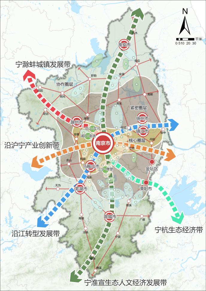 “一核三圈五带”空间布局