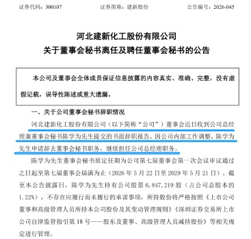 董事长女婿出任董秘,曾是券商首席分析师
