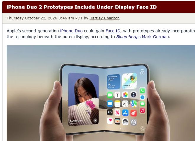 还没捂热!iPhone Duo二代原型曝光,或回归Face ID 还没捂热!iPhone Duo二代原型曝光,或回归Face ID