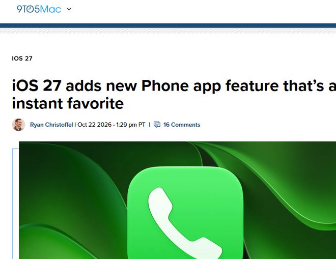 iOS27神级新功能!打客服电话自动弹出订单信息 iOS27神级新功能!打客服电话自动弹出订单信息