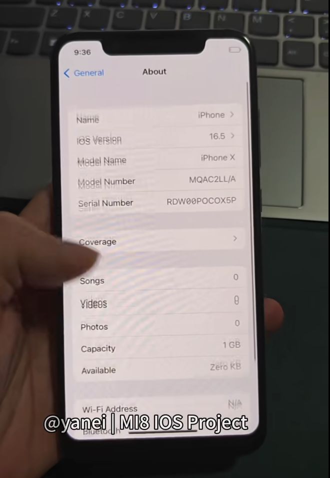 网友成功为小米8手机刷入苹果iOS 16.5系统,将机型伪装为iPhone X 网友成功为小米8手机刷入苹果iOS 16.5系统,将机型伪装为iPhone X
