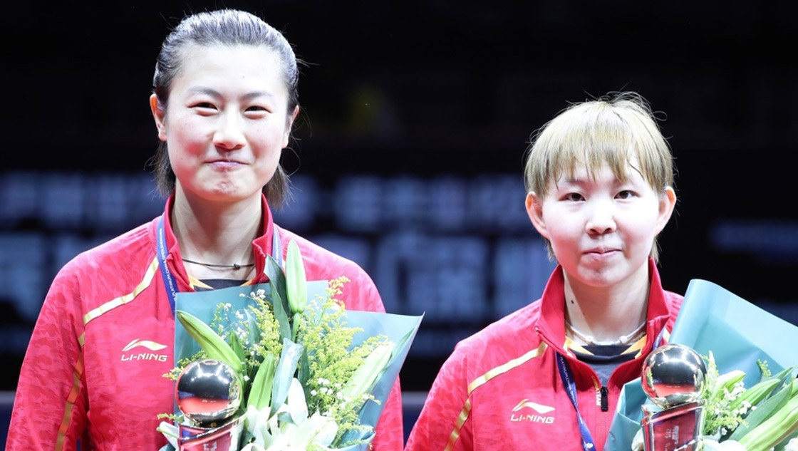中乒赛丁宁朱雨玲女双夺冠