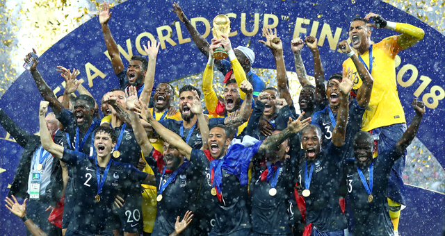 博格巴姆巴佩破门 法国4-2克罗地亚夺冠