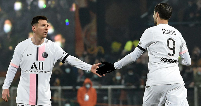 [法甲]洛里昂1-1巴黎 伊卡尔迪破门