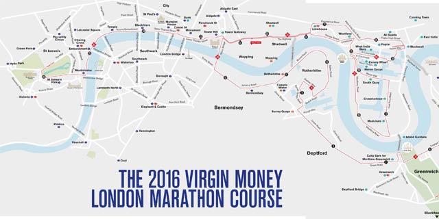 伦敦马拉松路线图