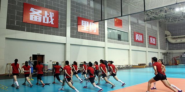 中国女排北仑备战中日精英赛