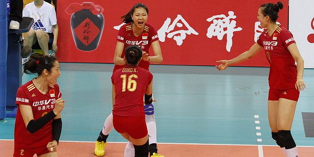 中日女排精英赛第3场中国3-0日本