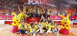 2016女排大奖赛巴西队夺冠