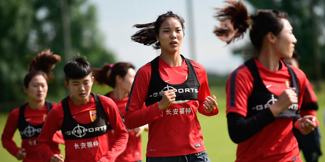 中国女足备战奥运会