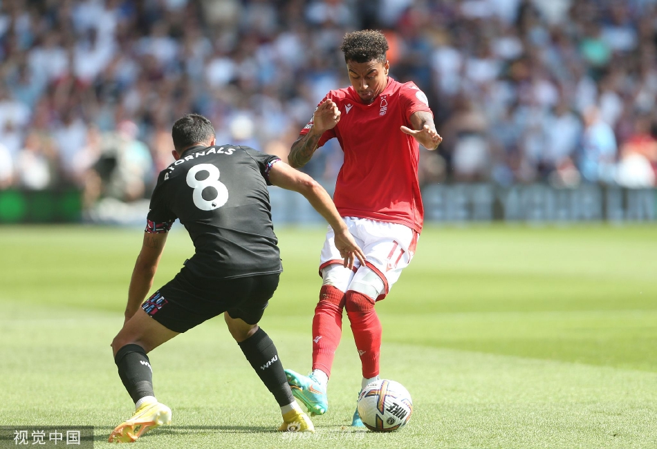 终场哨响，森林队球员围拢在一起紧紧相拥庆祝胜利，看台上无数球迷举起围巾形成壮观的红色海洋