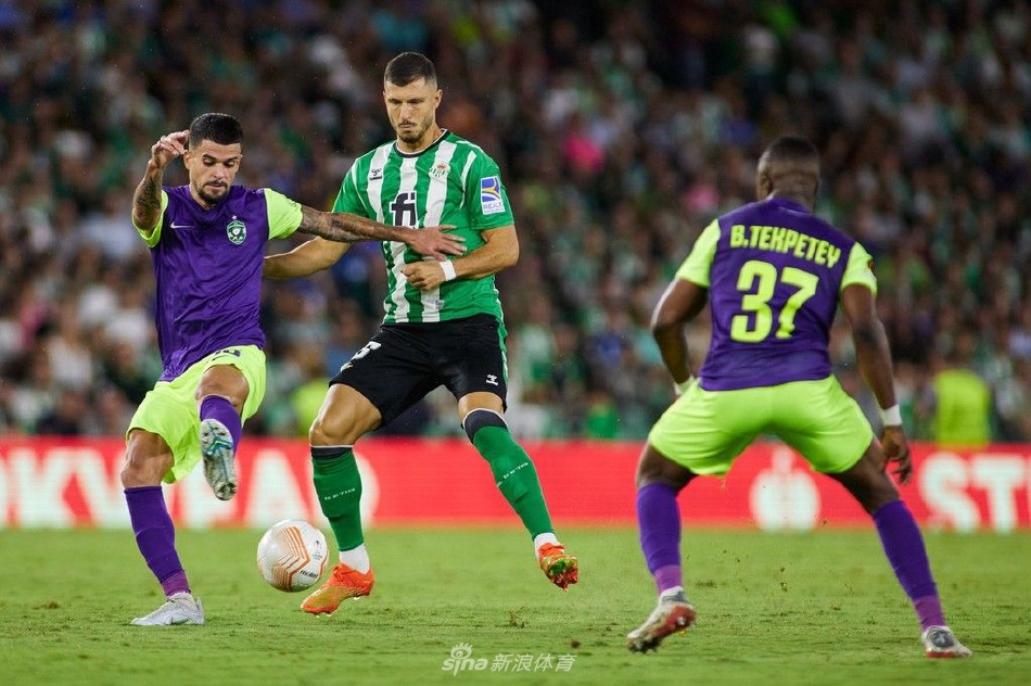 看台上挥舞的绿白旗帜汇成海洋，狂热的主队球迷成为球队最坚实的后盾