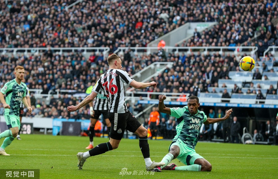 富勒姆门将莱诺飞身侧扑，单掌将纽卡势在必得的远射拒之门外，身体舒展如展翅雄鹰，眼神坚定专注。