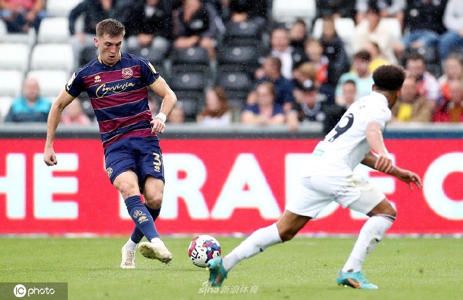 进球后斯旺西全队激情相拥庆祝，替补席球员与教练组兴奋跃起，看台上球迷挥舞围巾形成壮观的白色浪潮