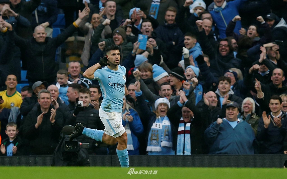 阿圭罗破门庆祝