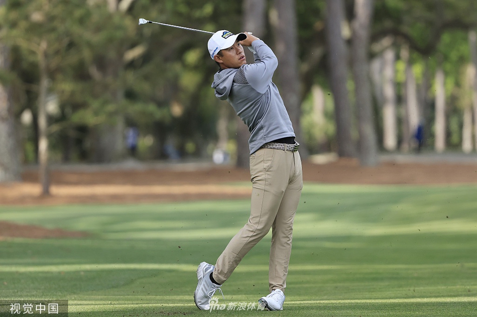 张新军站在发球台凝神准备,背景是葱郁的林木,展现出职业球员的专注瞬间。