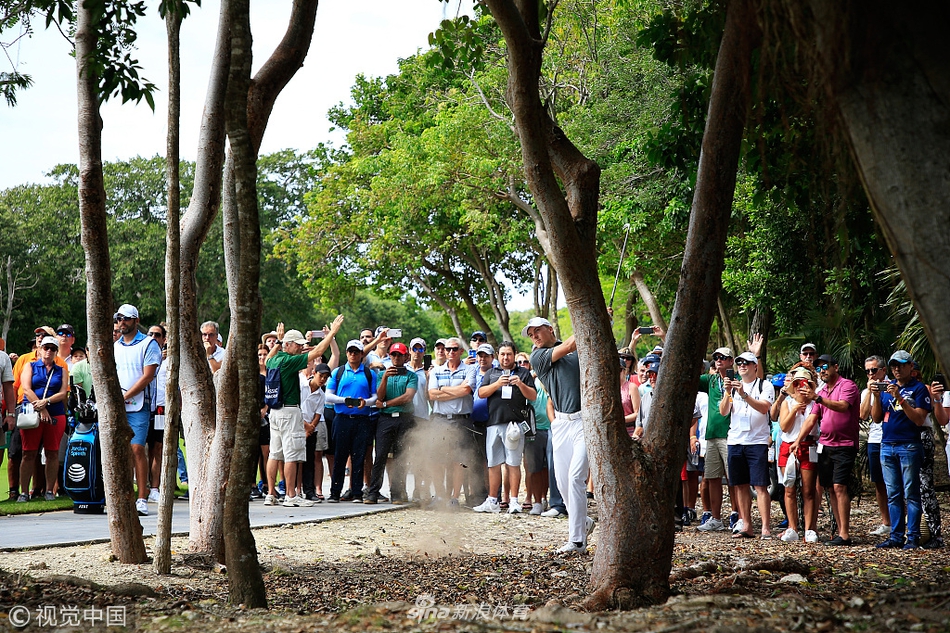 乔丹·斯皮思眉头紧锁，在墨西哥丛林的树下仔细观察一个极其困难的球位，正在构思救球路线。