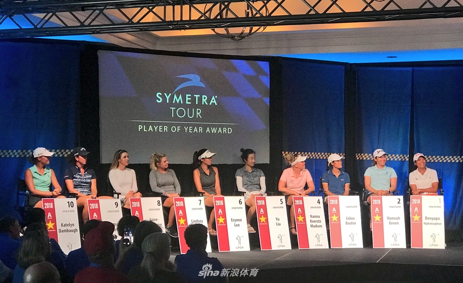 刘钰在果岭边细心观察推杆线路,展现出职业球员的严谨与专注