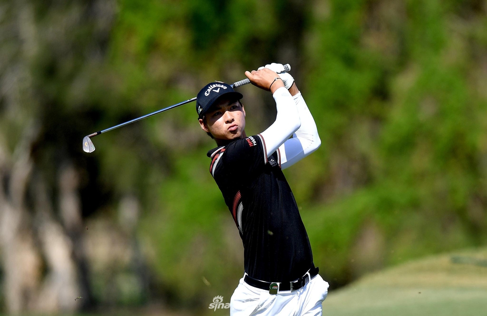 观众聚集在果岭坡地，屏息凝神观看球员推杆决胜