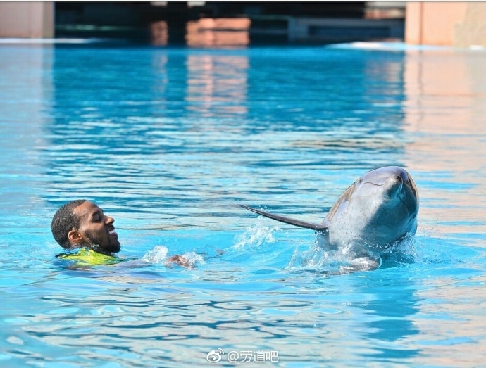 在这个属于他自己的休赛期里,亚当斯选择了最解压的放松方式,他与海豚在水中追逐嬉戏,溅起的水花映照着迪拜的蓝天。