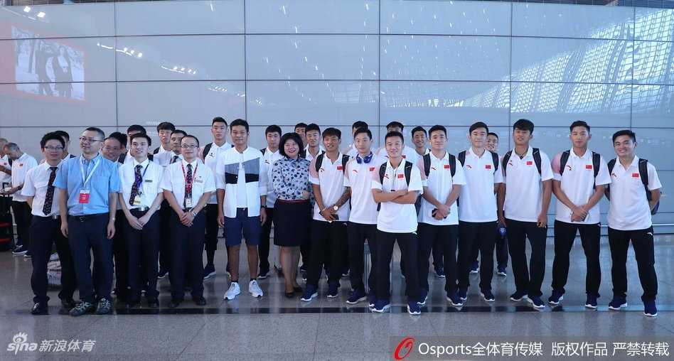 2018年8月10日,中国U23男足上海机场出发,出