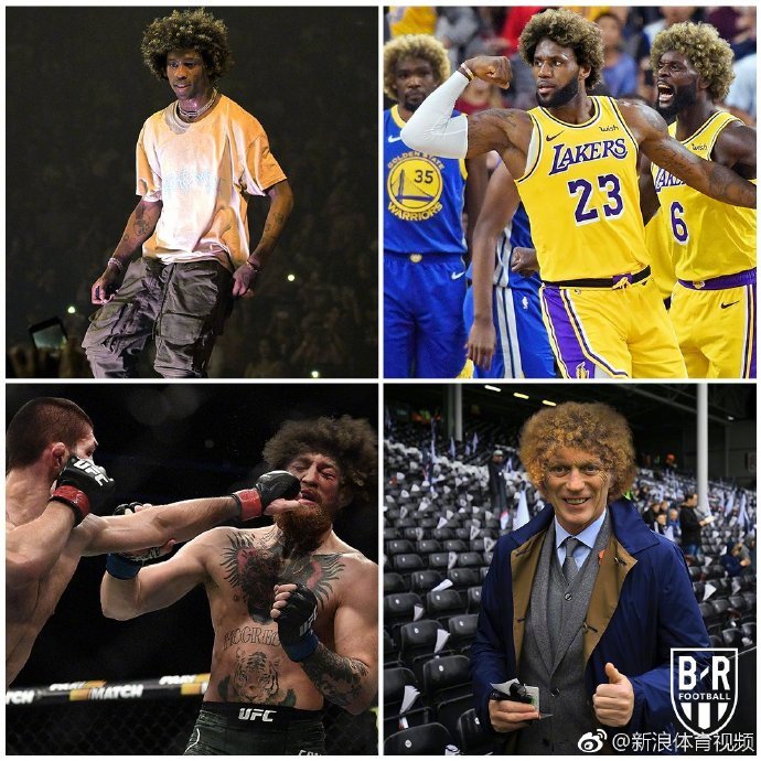 社交媒体上关于球员新发型的恶搞图片和评论截图，球迷们发挥创意，将他的光头形象与各种搞笑元素结合，评论区充满了欢乐的气氛。