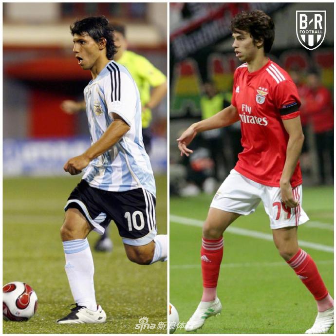 少年菲利克斯身披葡萄牙战袍，眼神坚毅望向远方，仿佛在凝视着前辈C罗走过的辉煌道路。