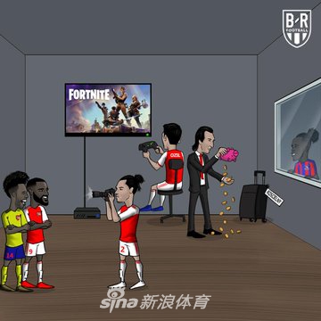 枪手众将垂头丧气，在球场上凝固成一座名为失望的雕塑，背后的比分板诉说着又一场苦涩的平局。