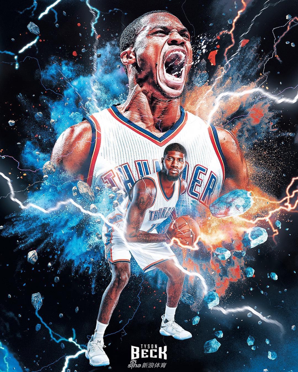 nba球星海报詹皇库里领衔(13张)图集.