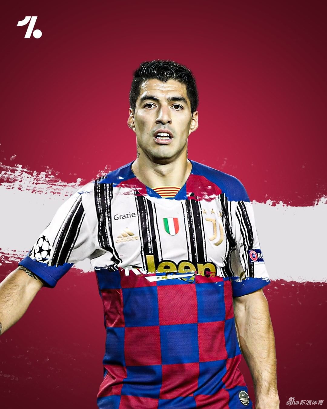 苏亚雷斯在自家门口微笑迎接宾客，梅西和阿尔巴携伴侣到场，这场温馨的聚会更像是巴萨老友记的最后晚餐