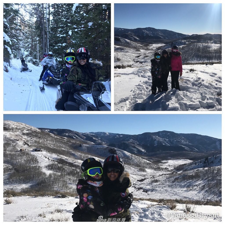 科比全家滑雪度新年假期
