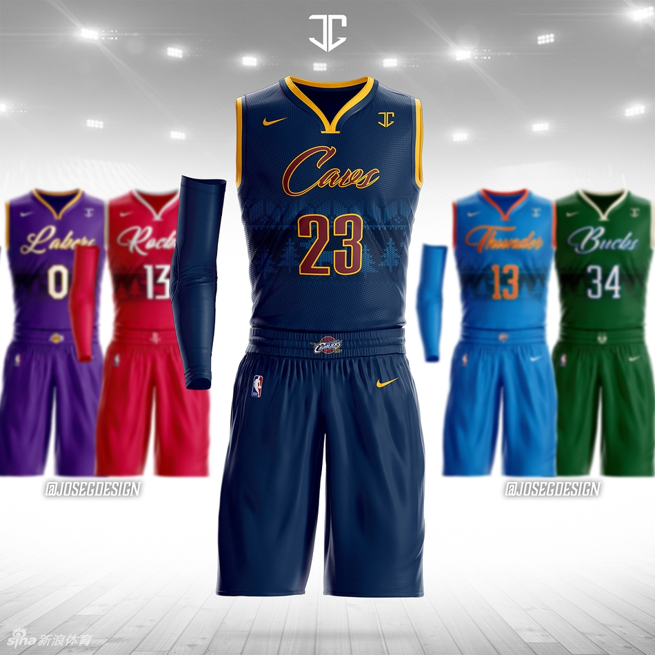 网友设计2017圣诞大战球衣：骑士