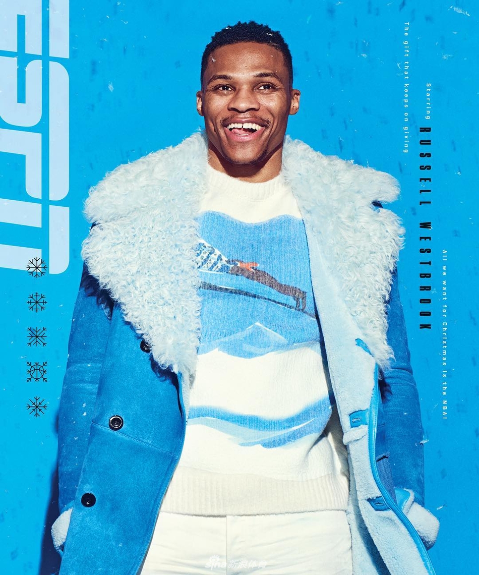 威少为ESPN拍摄圣诞时尚写真