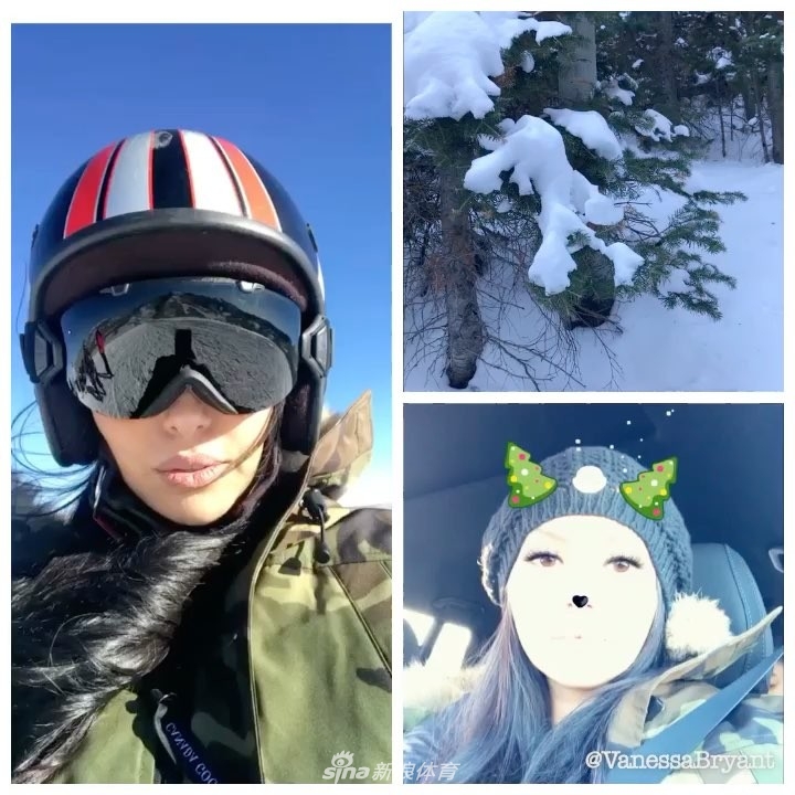 科比全家滑雪度新年假期