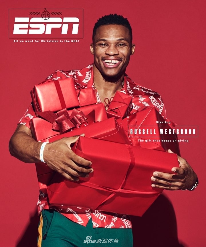 威少为ESPN拍摄圣诞时尚写真