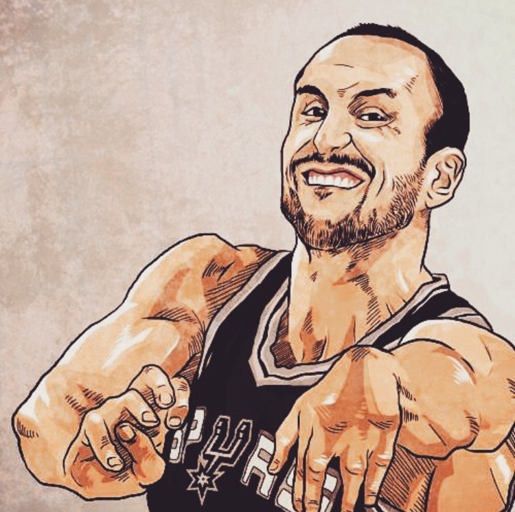 NBA球星漫画像 科比麦蒂抢镜