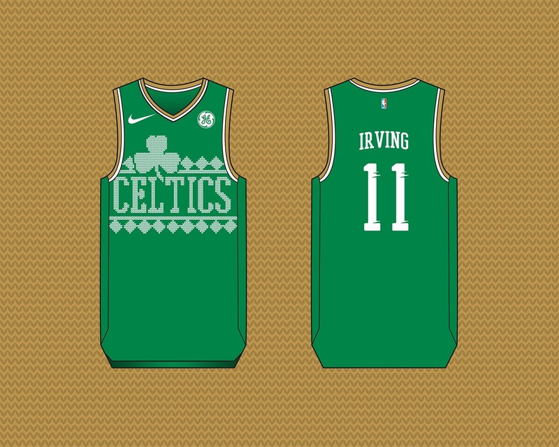 NBA圣诞大战毛绒球衣设计