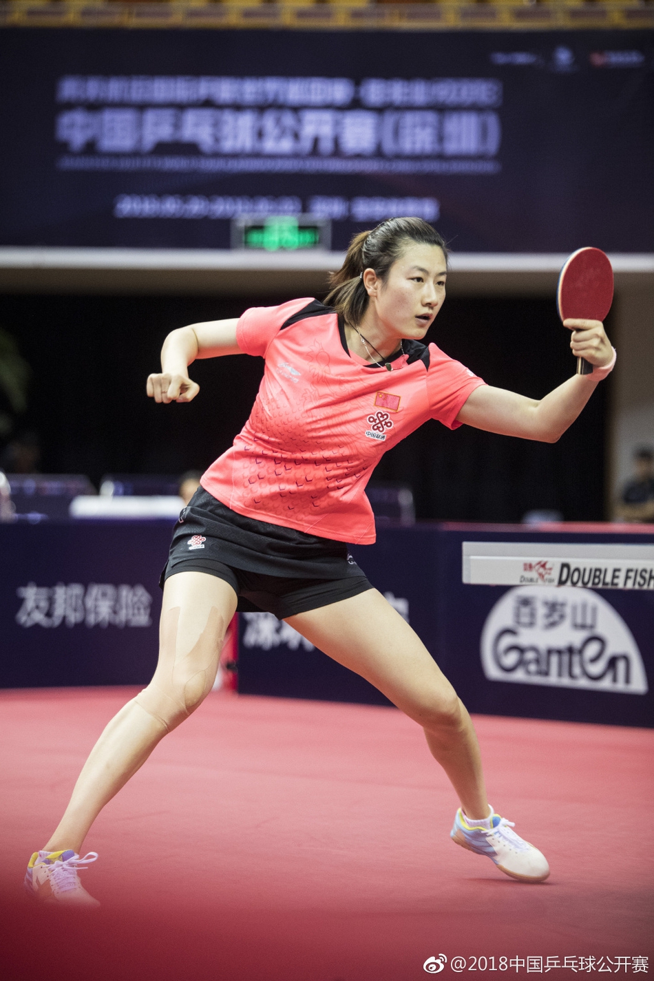 北京时间5月31日,2018中国乒乓球公开赛女单首轮 丁宁4-1车晓曦.