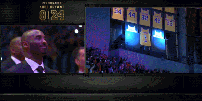 科比球衣高挂球场