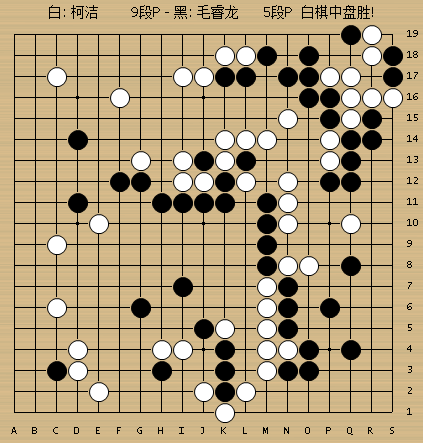 动图棋谱-电视快棋赛柯洁试alphago新招胜毛睿龙_高清