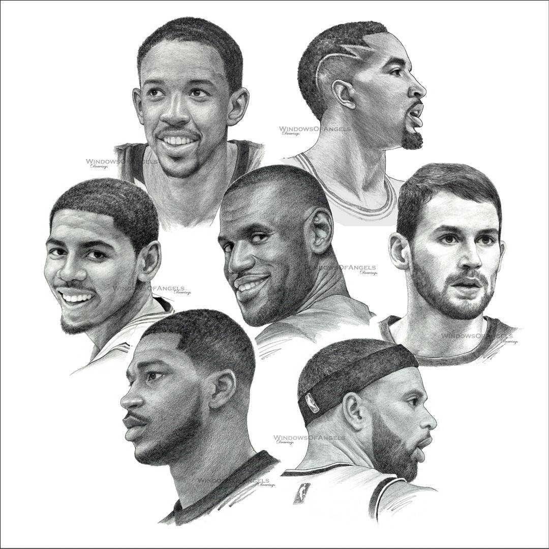 nba30队集体素描画_高清图集_新浪网