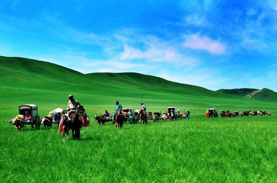 5、乌珠穆沁白马群大型影视拍摄活动